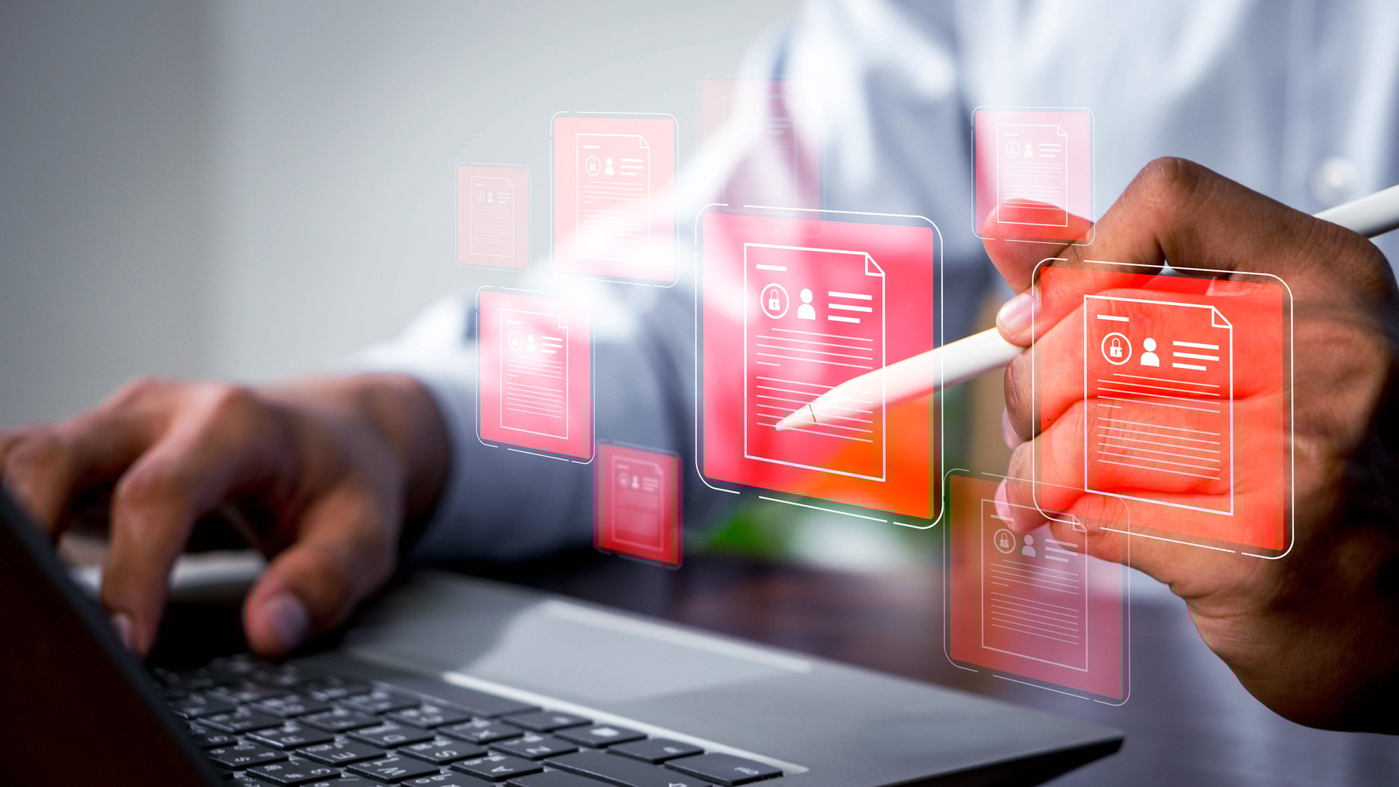 A Person Strategizing on Laptop